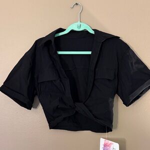Chicwish Black Cropped Top